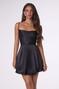 Vestido Elegante Corto En Satinado - Amoris T616