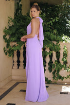 Deep V-Neck and Backless Evening Dress - Amoris T713