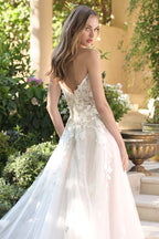 Vestido de Novia Corte A con Corsé Ilusión y Encaje 3D - Andrea & Leo WL070