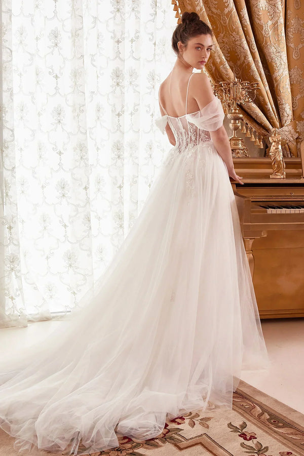 Vestido de Novia Corte A en Capas de Tul - Ladivine (WN307)